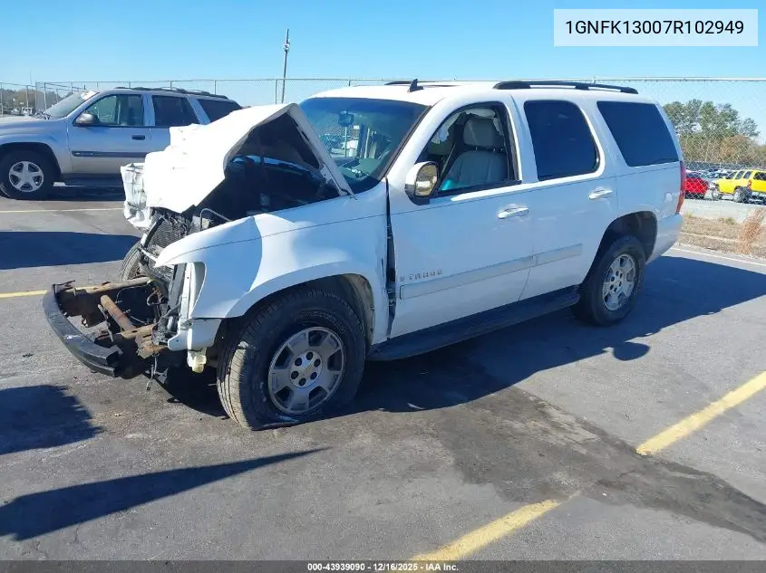1GNFK13007R102949 2007 Chevrolet Tahoe Lt