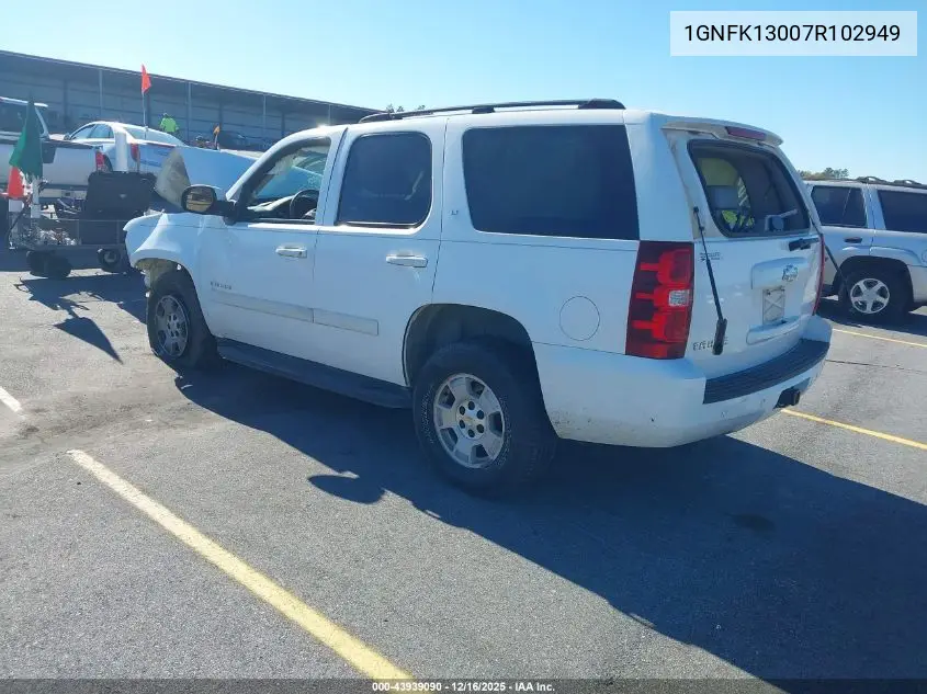 1GNFK13007R102949 2007 Chevrolet Tahoe Lt