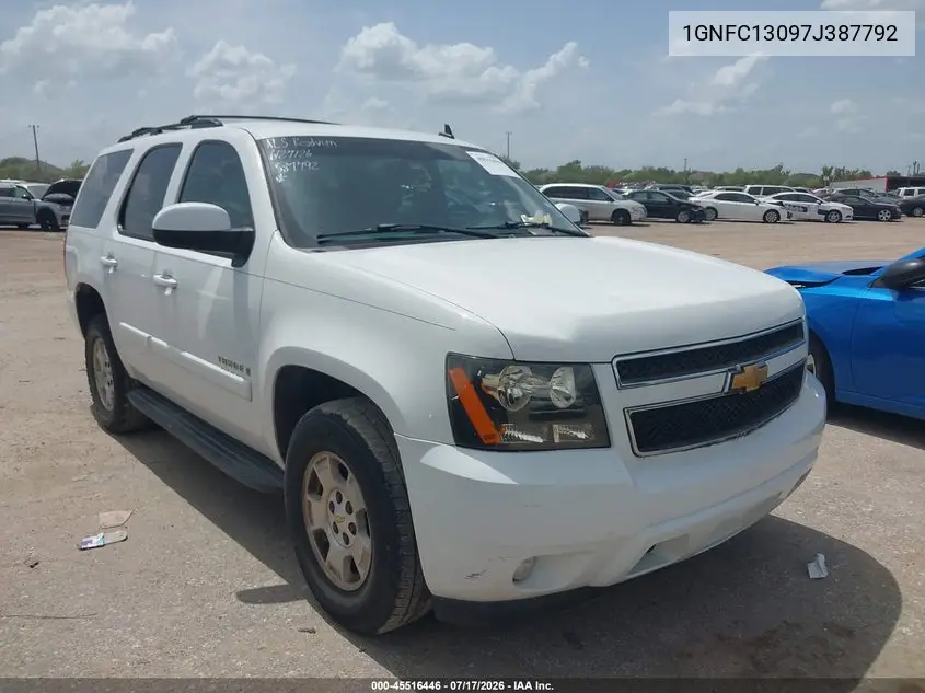 2007 Chevrolet Tahoe Lt VIN: 1GNFC13097J387792 Lot: 45516446