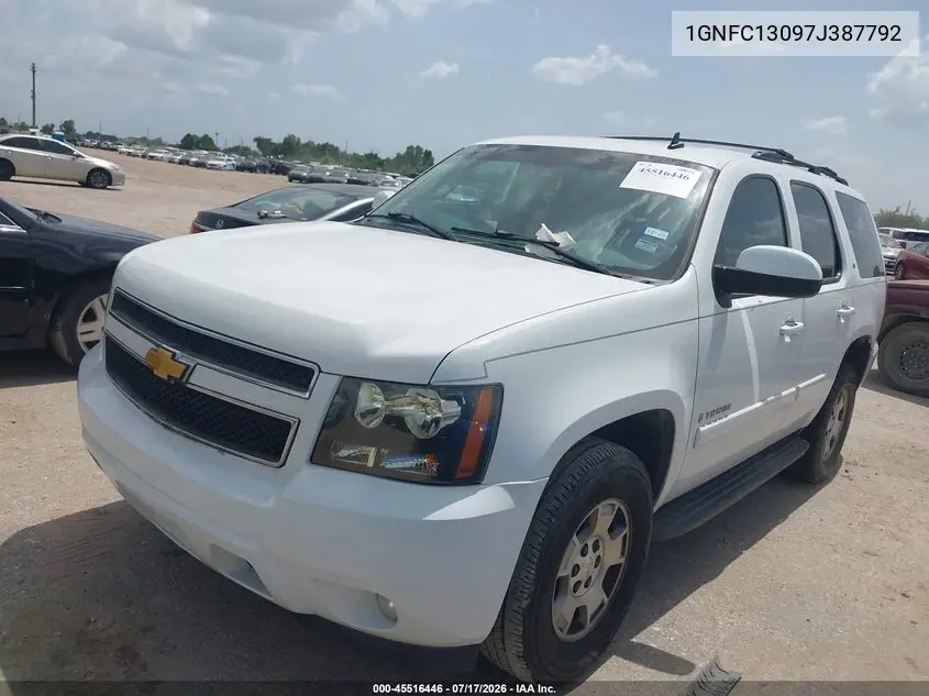 2007 Chevrolet Tahoe Lt VIN: 1GNFC13097J387792 Lot: 45516446