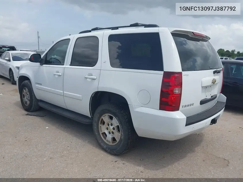 2007 Chevrolet Tahoe Lt VIN: 1GNFC13097J387792 Lot: 45516446