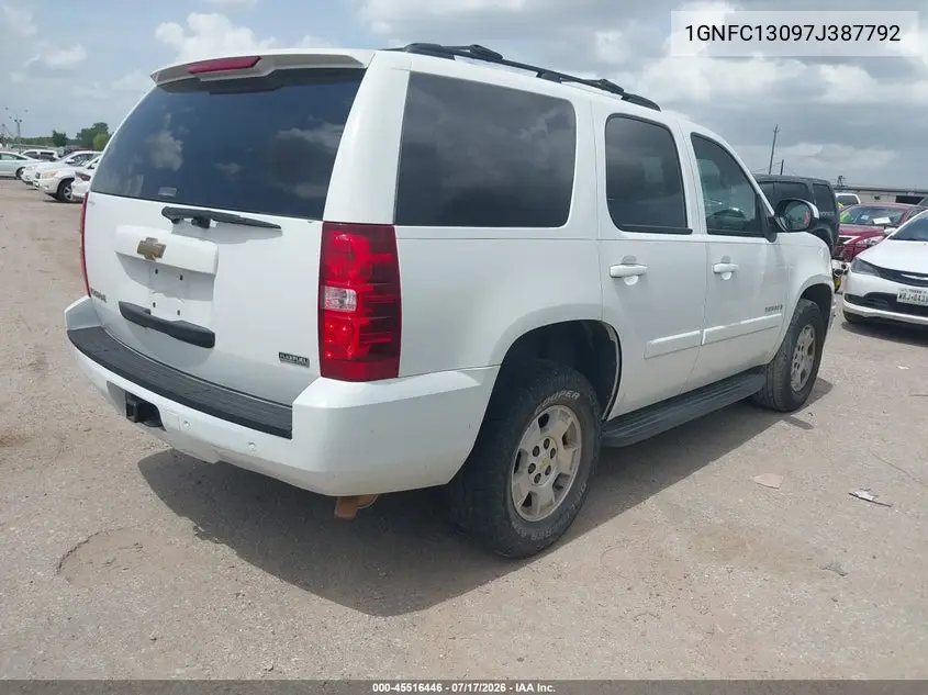 2007 Chevrolet Tahoe Lt VIN: 1GNFC13097J387792 Lot: 45516446