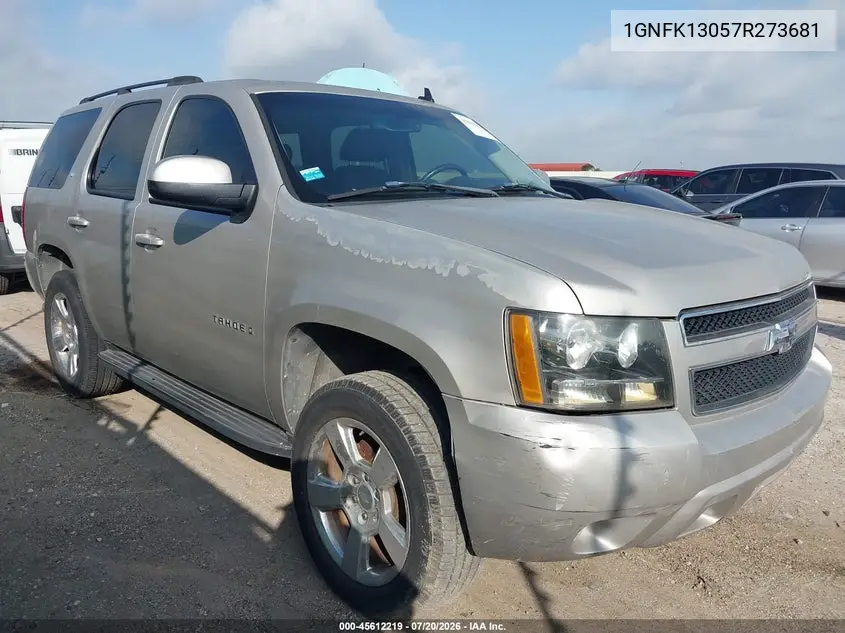 2007 Chevrolet Tahoe Lt VIN: 1GNFK13057R273681 Lot: 45612219