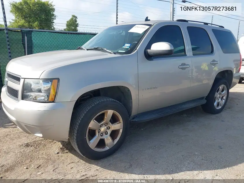 2007 Chevrolet Tahoe Lt VIN: 1GNFK13057R273681 Lot: 45612219