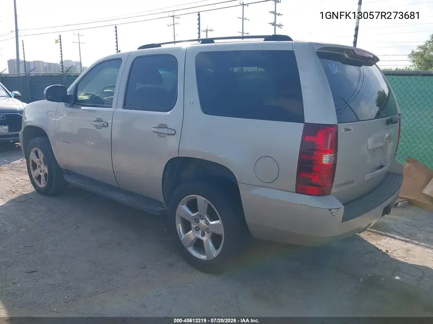 2007 Chevrolet Tahoe Lt VIN: 1GNFK13057R273681 Lot: 45612219