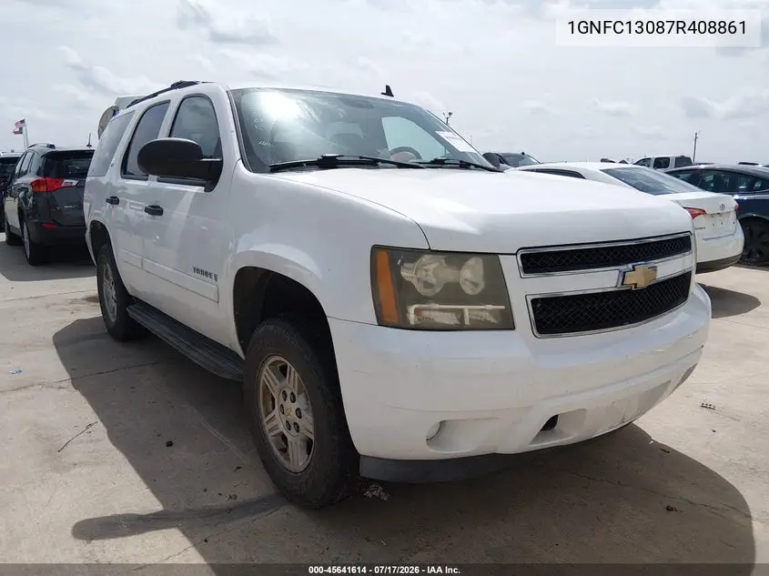 2007 Chevrolet Tahoe Ls VIN: 1GNFC13087R408861 Lot: 45641614