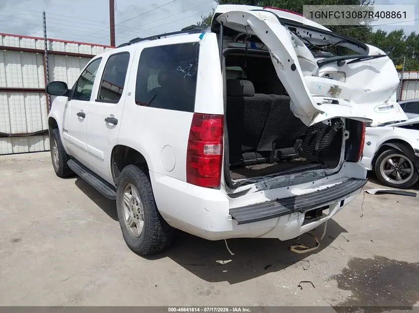 2007 Chevrolet Tahoe Ls VIN: 1GNFC13087R408861 Lot: 45641614