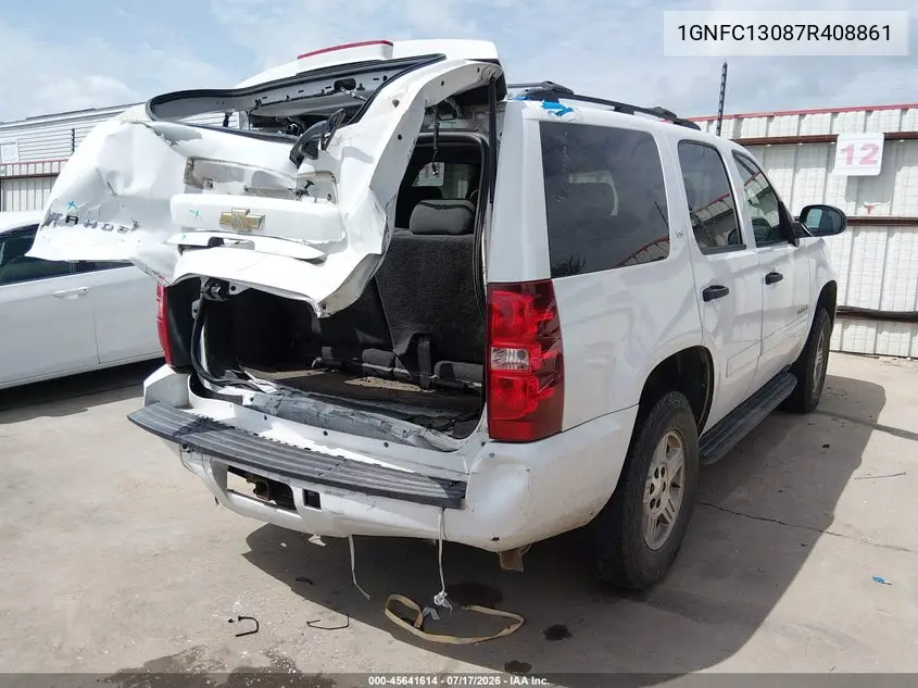 2007 Chevrolet Tahoe Ls VIN: 1GNFC13087R408861 Lot: 45641614