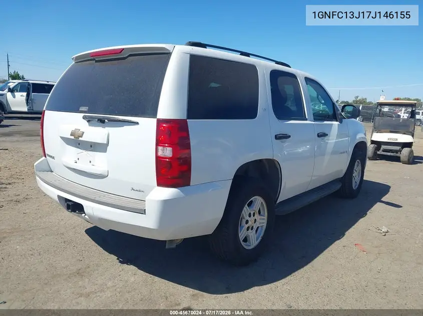 2007 Chevrolet Tahoe Ls VIN: 1GNFC13J17J146155 Lot: 45670024