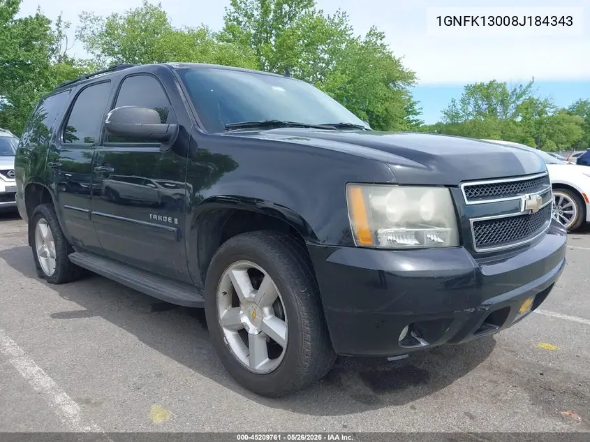 2008 Chevrolet Tahoe Lt VIN: 1GNFK13008J184343 Lot: 45209761
