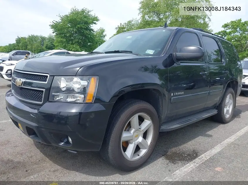 2008 Chevrolet Tahoe Lt VIN: 1GNFK13008J184343 Lot: 45209761