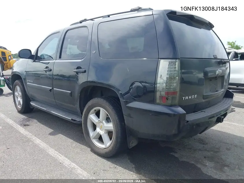 2008 Chevrolet Tahoe Lt VIN: 1GNFK13008J184343 Lot: 45209761