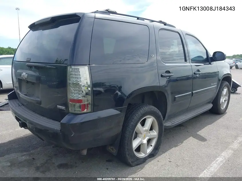 2008 Chevrolet Tahoe Lt VIN: 1GNFK13008J184343 Lot: 45209761