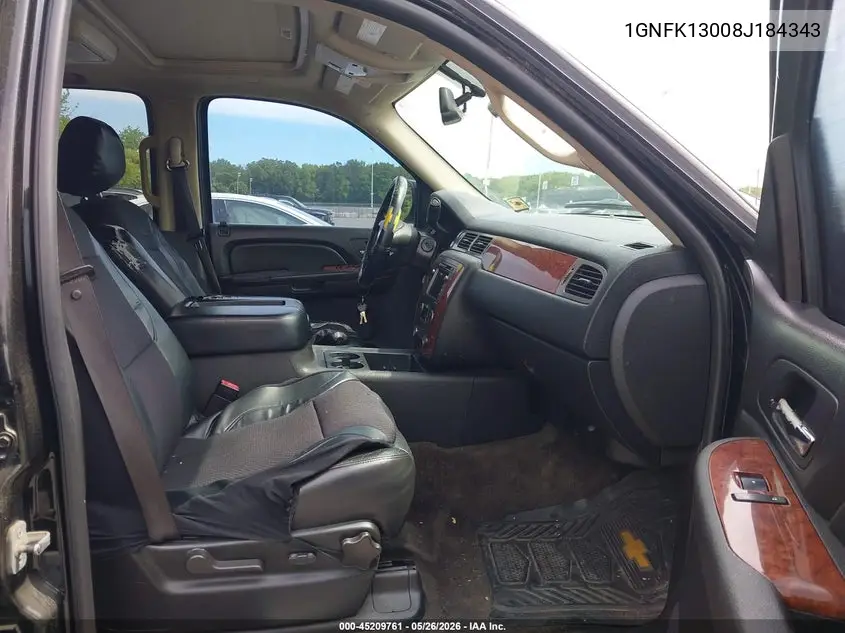 2008 Chevrolet Tahoe Lt VIN: 1GNFK13008J184343 Lot: 45209761
