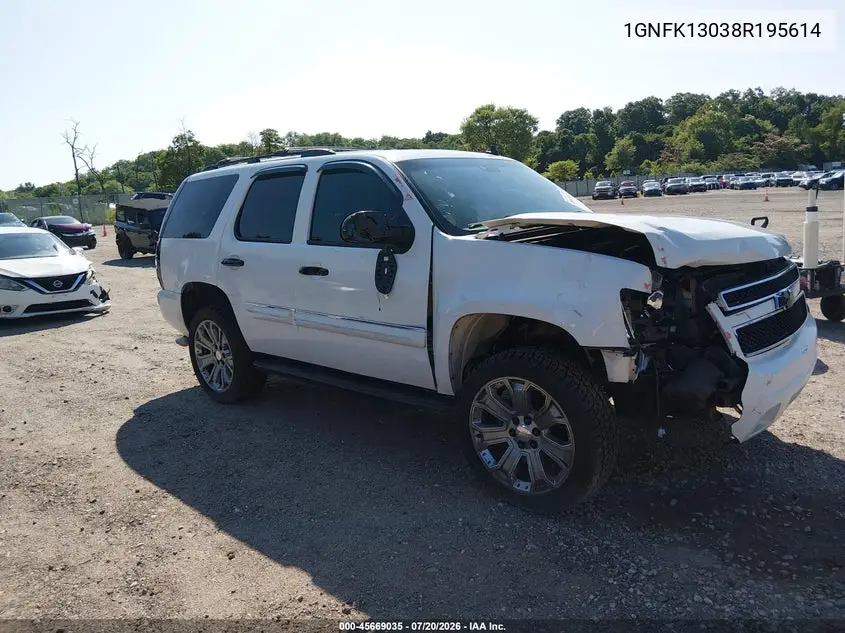 2008 Chevrolet Tahoe Ltz VIN: 1GNFK13038R195614 Lot: 45669035