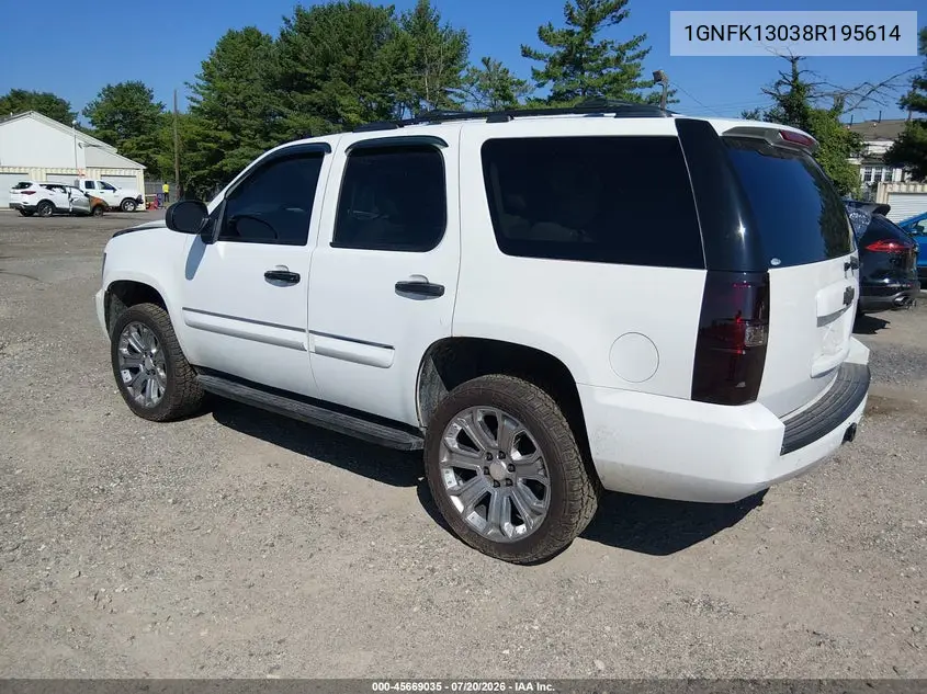 2008 Chevrolet Tahoe Ltz VIN: 1GNFK13038R195614 Lot: 45669035