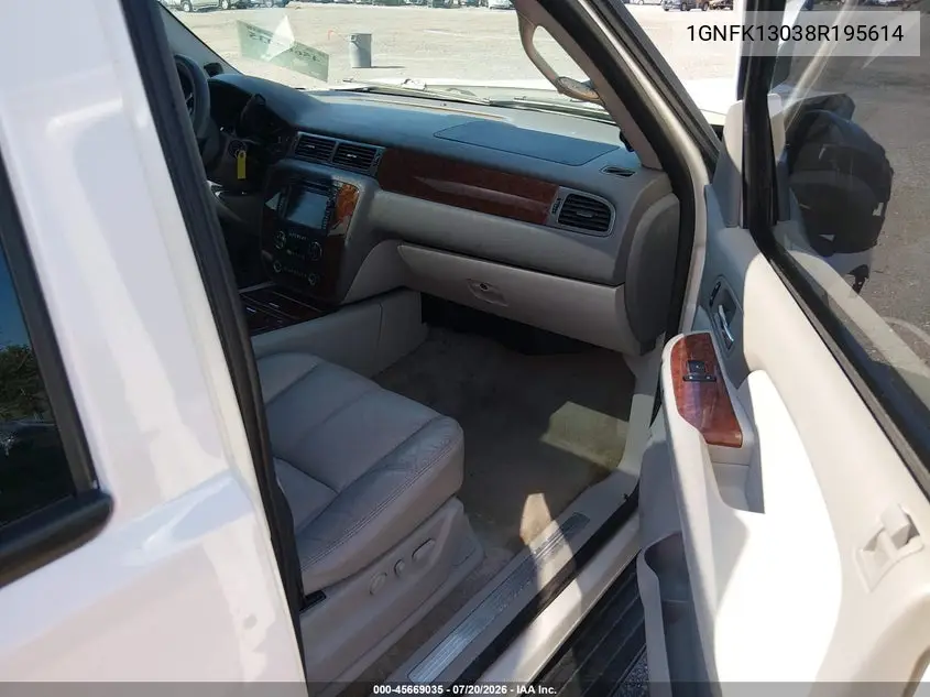 2008 Chevrolet Tahoe Ltz VIN: 1GNFK13038R195614 Lot: 45669035