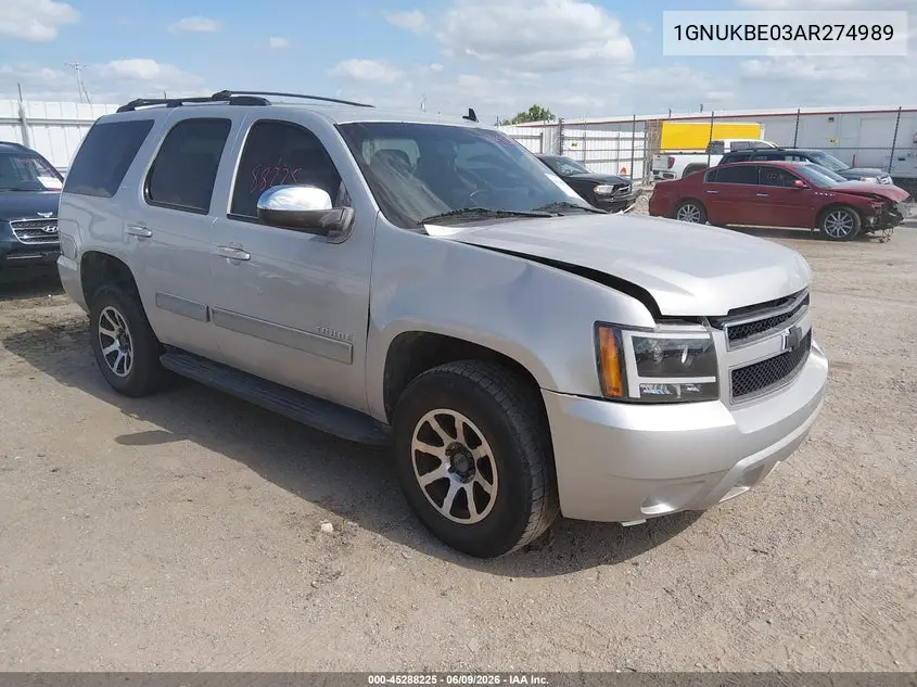 2010 Chevrolet Tahoe Lt VIN: 1GNUKBE03AR274989 Lot: 45288225