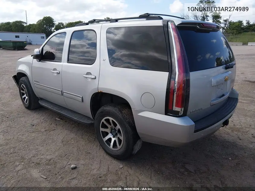 2010 Chevrolet Tahoe Lt VIN: 1GNUKBE03AR274989 Lot: 45288225