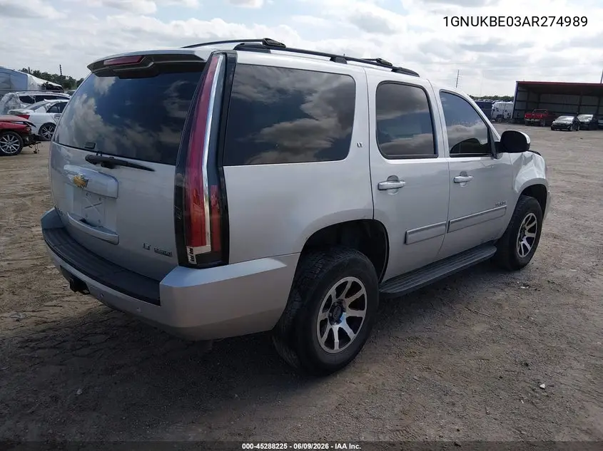 2010 Chevrolet Tahoe Lt VIN: 1GNUKBE03AR274989 Lot: 45288225