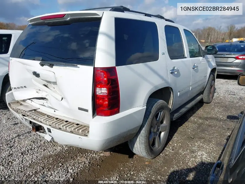 1GNSKCE02BR284945 2011 Chevrolet Tahoe Ltz