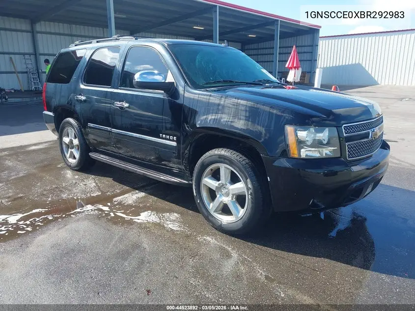 1GNSCCE0XBR292983 2011 Chevrolet Tahoe Ltz