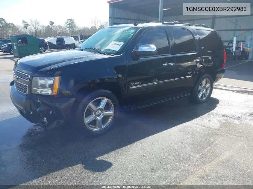 1GNSCCE0XBR292983 2011 Chevrolet Tahoe Ltz