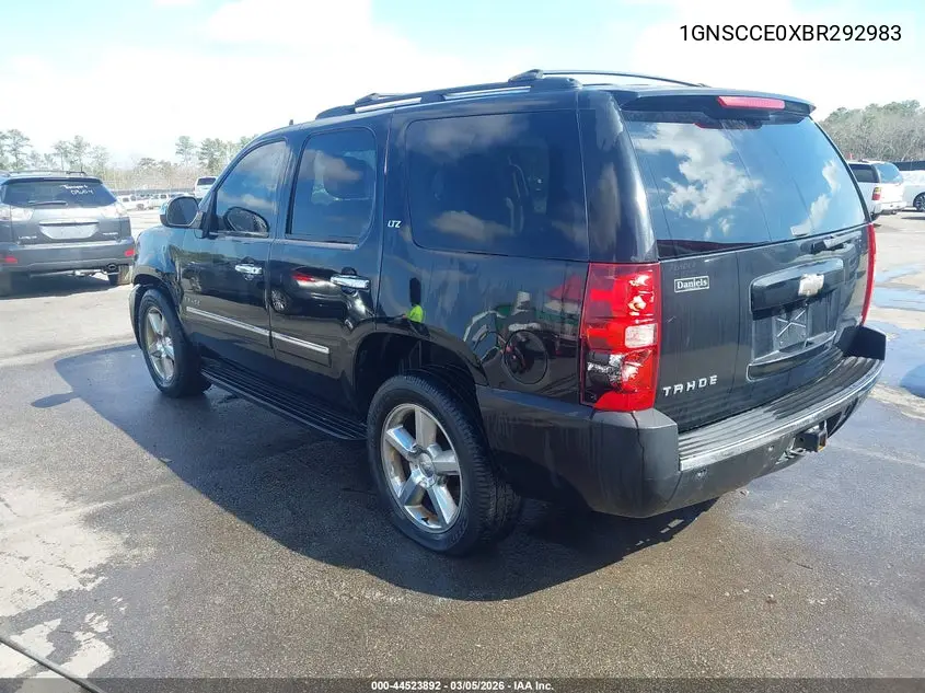 1GNSCCE0XBR292983 2011 Chevrolet Tahoe Ltz