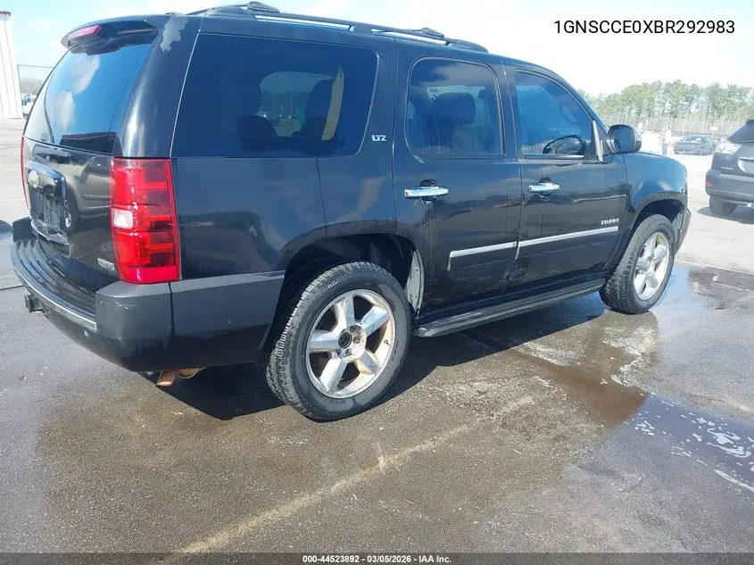 1GNSCCE0XBR292983 2011 Chevrolet Tahoe Ltz