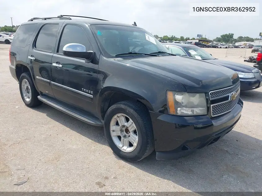 1GNSCCE0XBR362952 2011 Chevrolet Tahoe Ltz