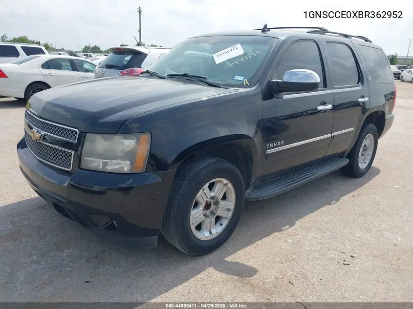 1GNSCCE0XBR362952 2011 Chevrolet Tahoe Ltz