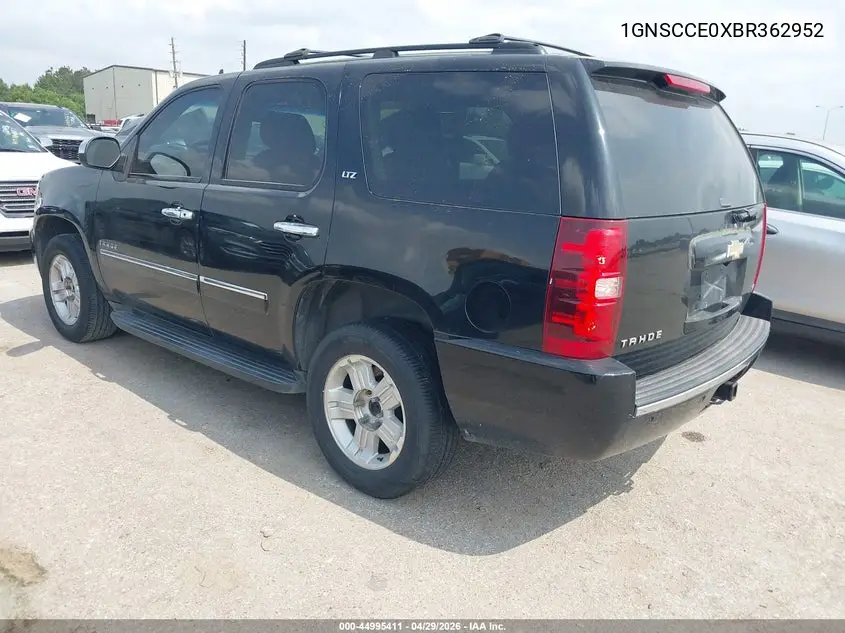 1GNSCCE0XBR362952 2011 Chevrolet Tahoe Ltz