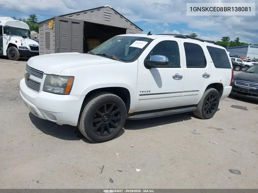 2011 Chevrolet Tahoe Ltz VIN: 1GNSKCE08BR138081 Lot: 45243827