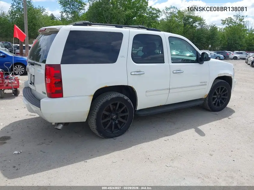 2011 Chevrolet Tahoe Ltz VIN: 1GNSKCE08BR138081 Lot: 45243827