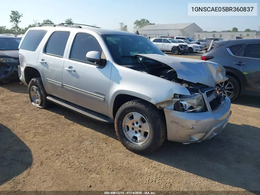 2011 Chevrolet Tahoe Ls VIN: 1GNSCAE05BR360837 Lot: 45612218