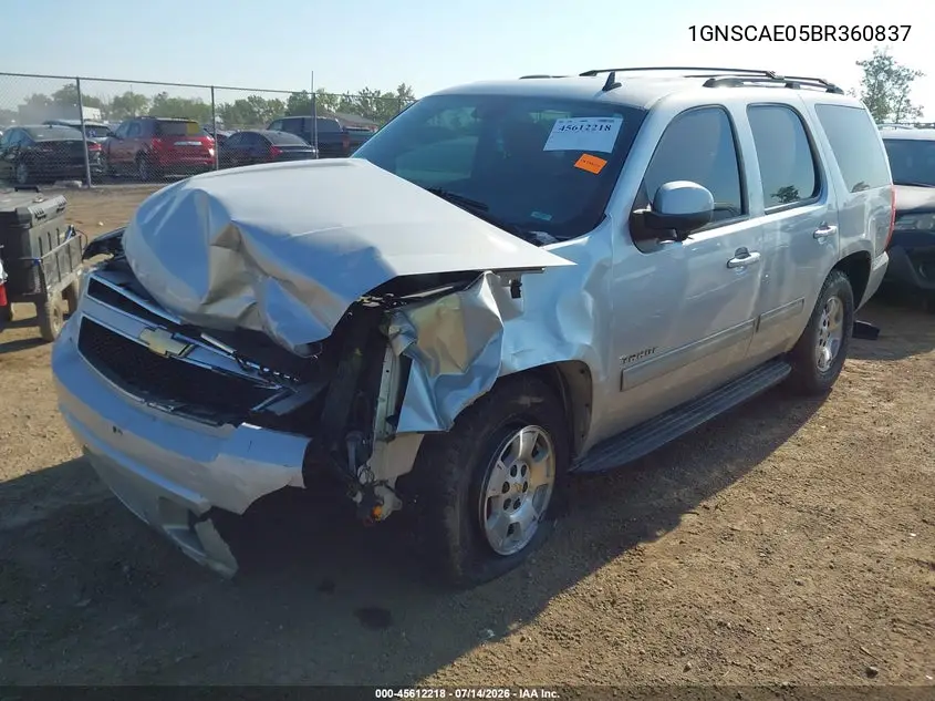 2011 Chevrolet Tahoe Ls VIN: 1GNSCAE05BR360837 Lot: 45612218