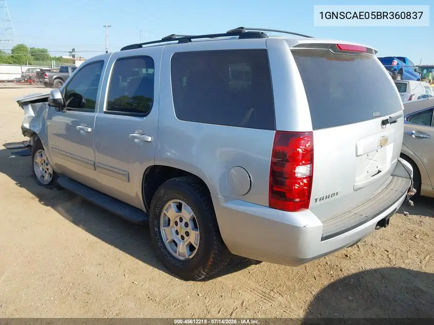 2011 Chevrolet Tahoe Ls VIN: 1GNSCAE05BR360837 Lot: 45612218