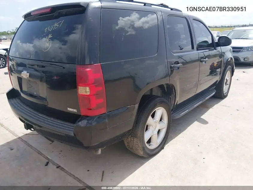 2011 Chevrolet Tahoe Ls VIN: 1GNSCAE07BR330951 Lot: 45629982