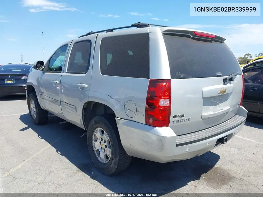 2011 Chevrolet Tahoe Lt VIN: 1GNSKBE02BR339999 Lot: 45662652