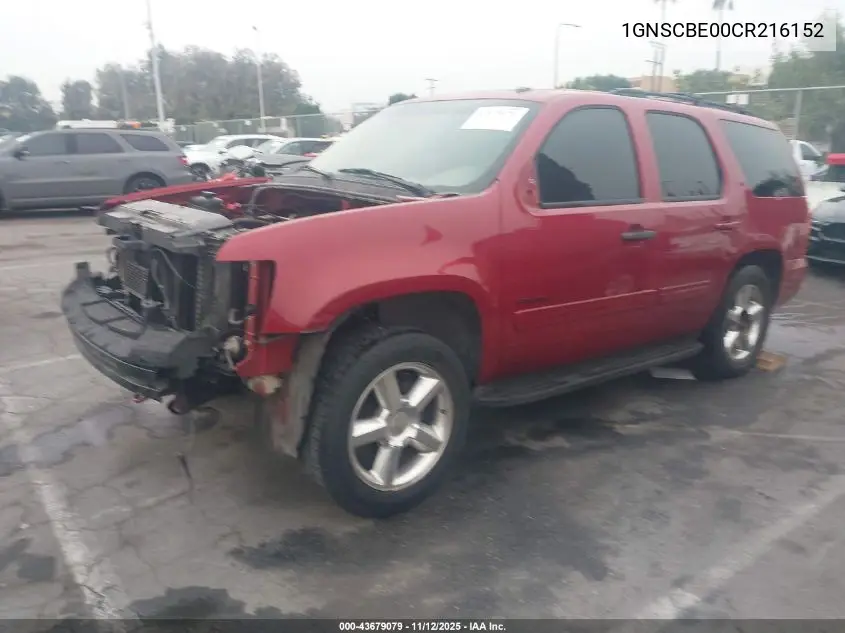 1GNSCBE00CR216152 2012 Chevrolet Tahoe Lt