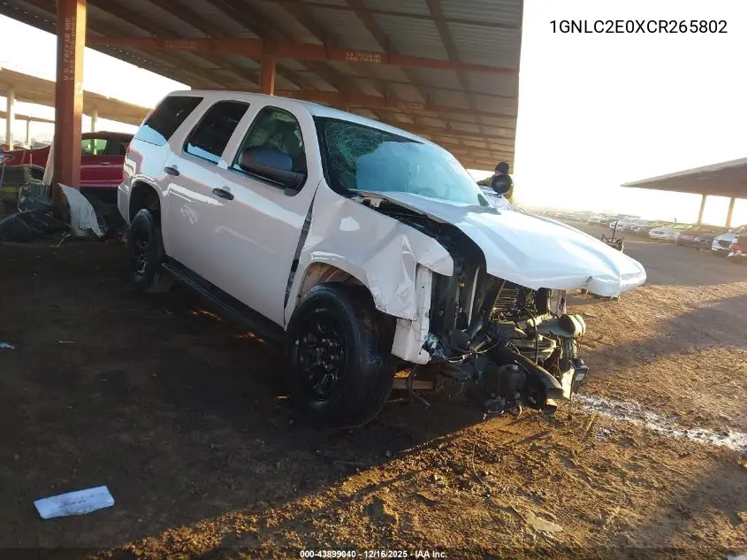 1GNLC2E0XCR265802 2012 Chevrolet Tahoe Commercial Fleet