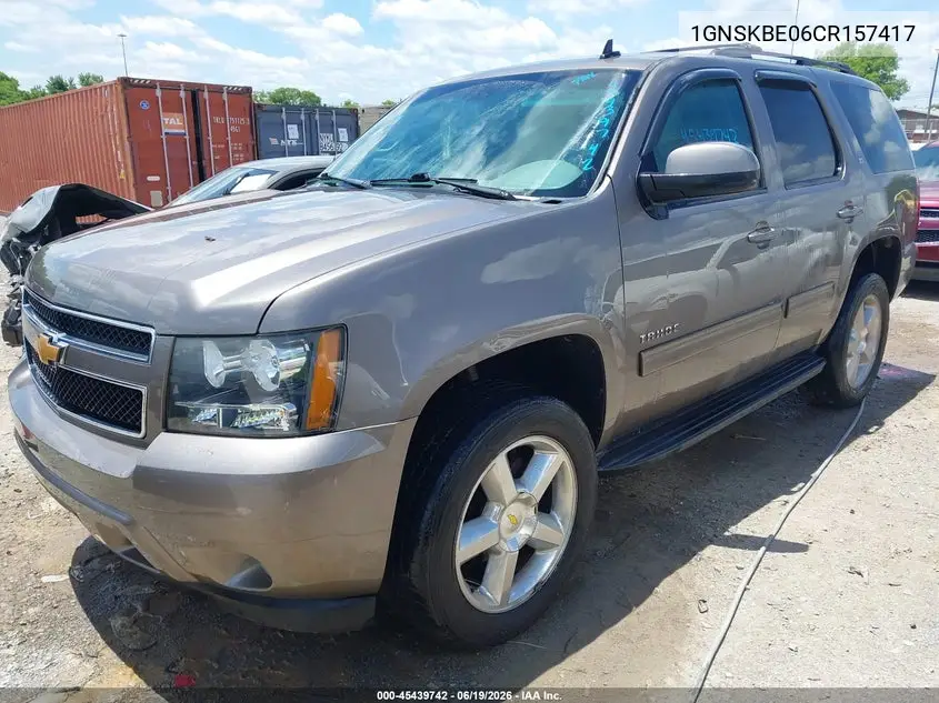 2012 Chevrolet Tahoe Lt VIN: 1GNSKBE06CR157417 Lot: 45439742