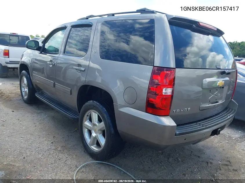 2012 Chevrolet Tahoe Lt VIN: 1GNSKBE06CR157417 Lot: 45439742