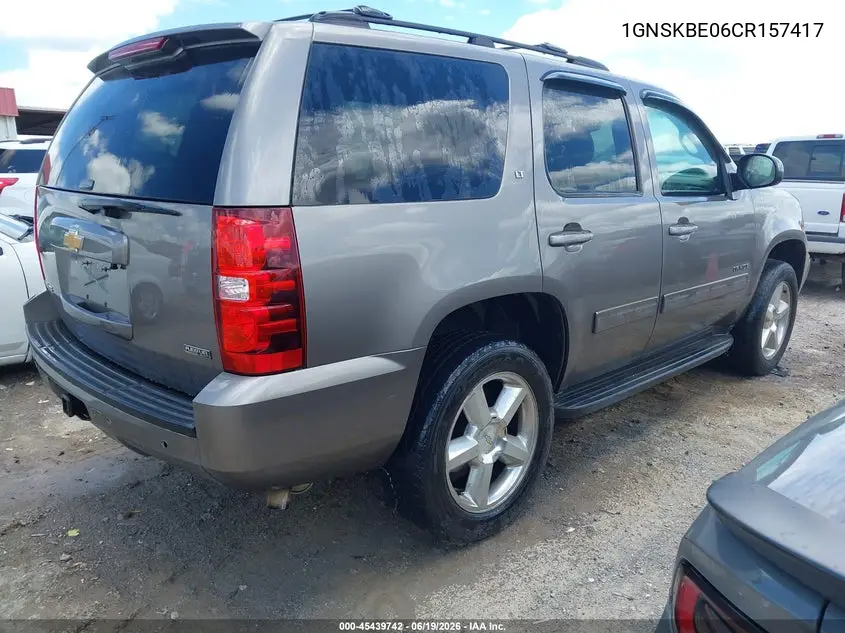 2012 Chevrolet Tahoe Lt VIN: 1GNSKBE06CR157417 Lot: 45439742