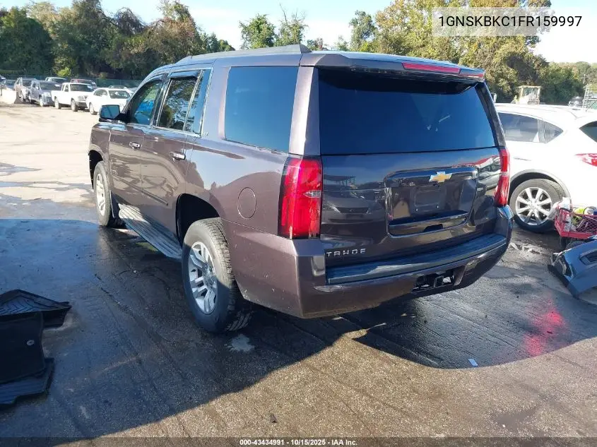 1GNSKBKC1FR159997 2015 Chevrolet Tahoe Lt