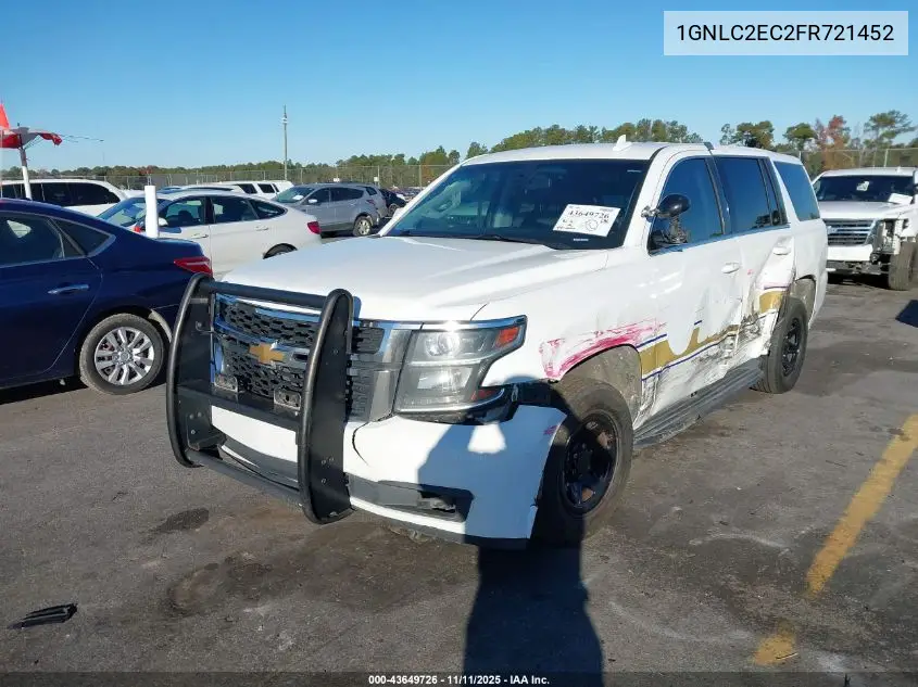 1GNLC2EC2FR721452 2015 Chevrolet Tahoe Commercial Fleet