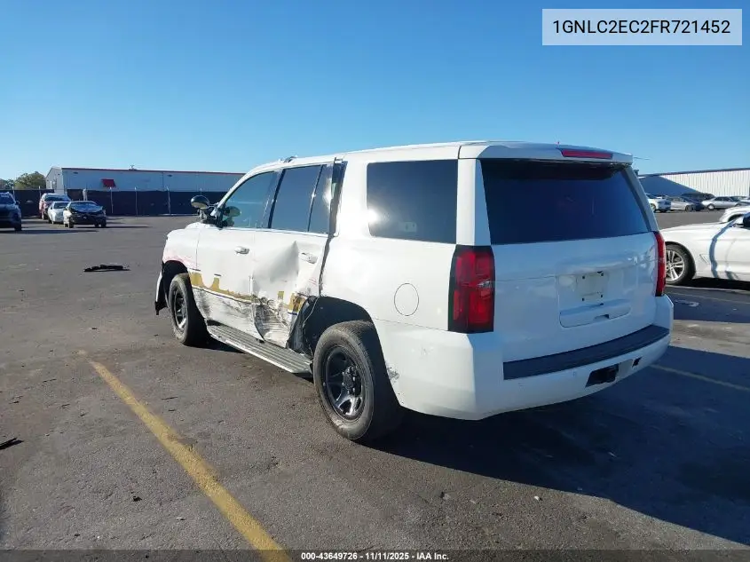 1GNLC2EC2FR721452 2015 Chevrolet Tahoe Commercial Fleet