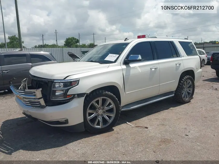 2015 Chevrolet Tahoe Ltz VIN: 1GNSCCKC6FR212700 Lot: 45287445