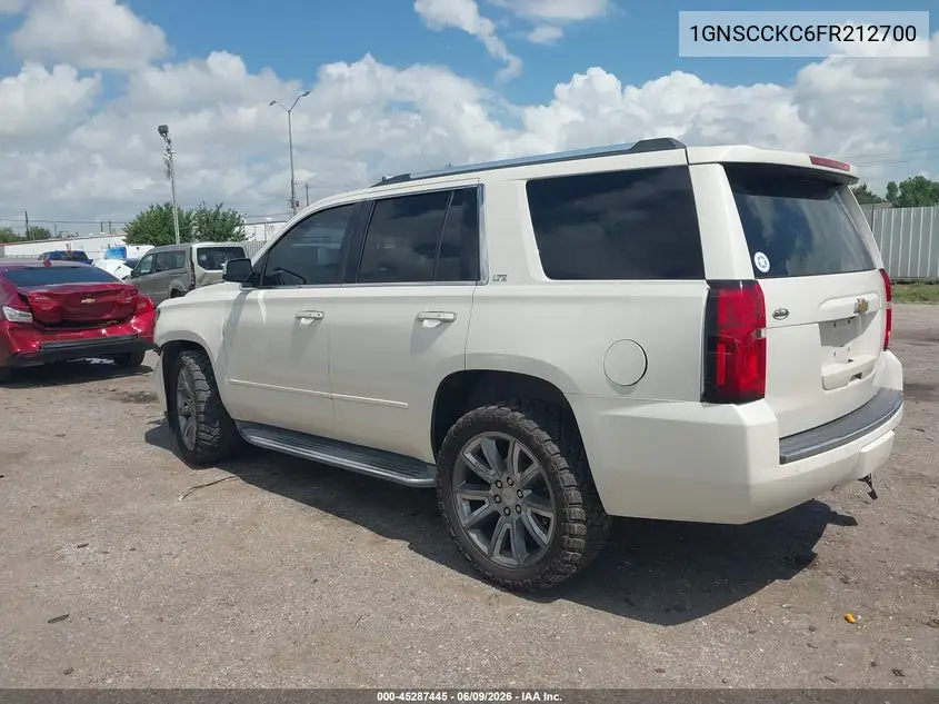 2015 Chevrolet Tahoe Ltz VIN: 1GNSCCKC6FR212700 Lot: 45287445