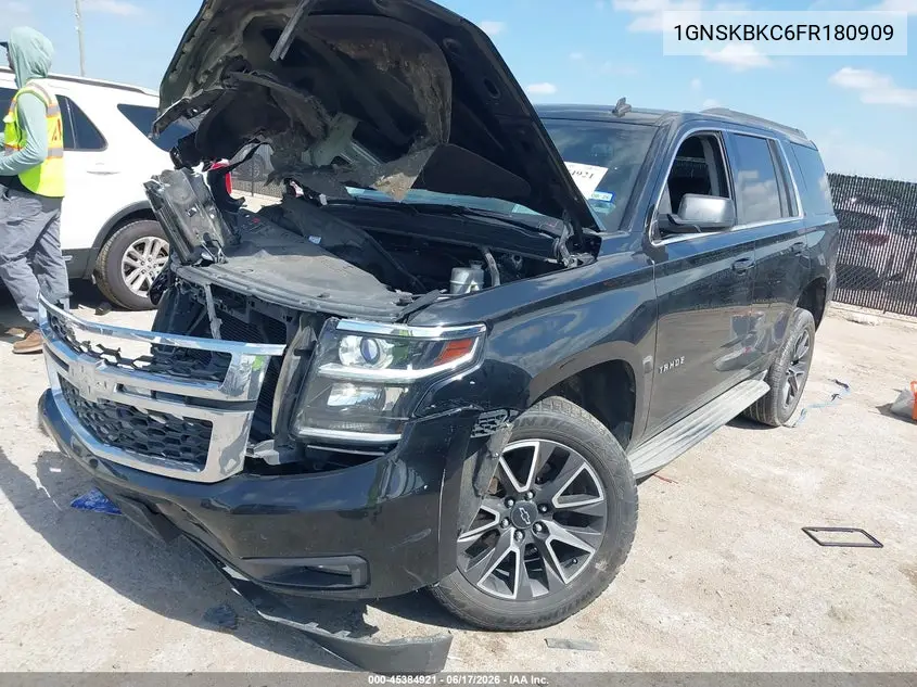 2015 Chevrolet Tahoe Lt VIN: 1GNSKBKC6FR180909 Lot: 45384921
